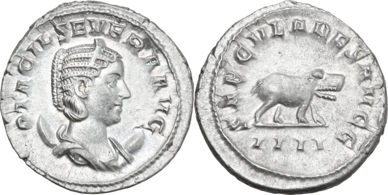 Otacilia Severa, wife of Philip I (244-249). AR Antoninianus. Ludi Saeculares is...