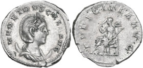 Herennia Etruscilla, wife of Trajan Decius (249-251). AR Antoninianus. Obv. HER ETRVSCILLA AVG. Diademed and draped bust right, on crescent. Rev. PVDI...
