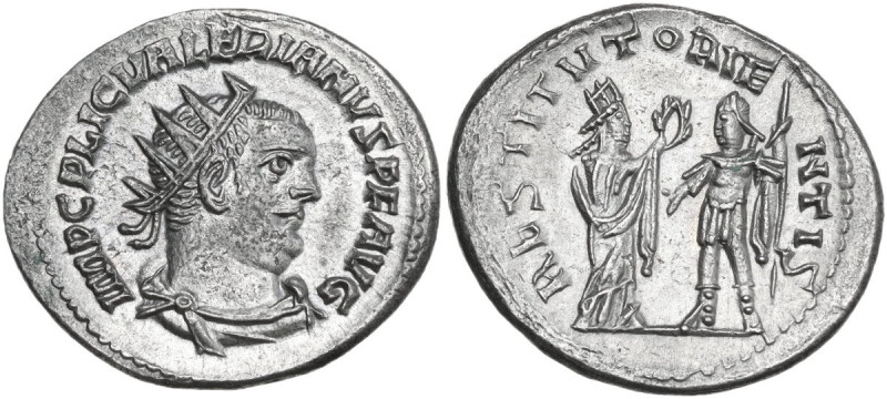 Valerian I (253-260). AR Antoninianus, Antioch mint, 253 AD. Obv. IMP C P LIC VA...
