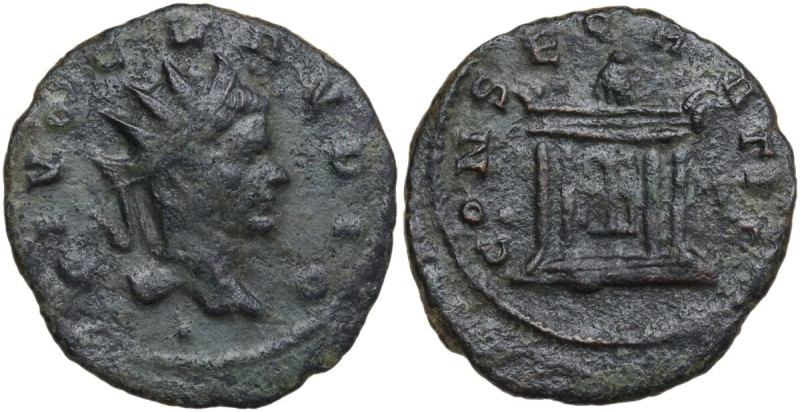 Claudius II Gothicus (268-270). AE Antoninianus, Mediolanum mint. Obv. DIVO CLAV...