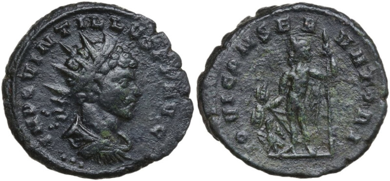 Quintillus (270 AD). AE Antoninianus, Cyzicus mint, 270 AD. Obv. IMP QVINTILLVS ...