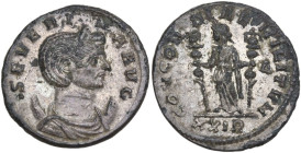Severina, wife of Aurelian (270-275). AE Antoninianus, Lugdunum mint. Obv. SEVERIN-A AVG. Diademed and draped bust right, on crescent. Rev. CONCORDIAE...