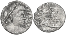 Vandals in North Africa and Sardinia. Gaiseric (428-477) to Huneric (447-484). AR Siliqua in the name of Honorius. Pseudo-Ravenna mint in Carthage, 47...
