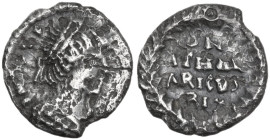 Ostrogothic Italy, Athalaric (526-534). AR Quarter Siliqua in the name of Justinian I, Ravenna mint. Obv. [DN IV]STINIAN AVG. Diademed, draped and cui...