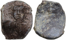 The Roman Empire. PB Lead seal. D/ Medusa facing. R/ Blank. PB. 6.63 g. 20.00 mm. EF.