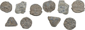 Leads from Ancient World. Lot of five (5) unclassified leaden tesserae. A nice study lot.