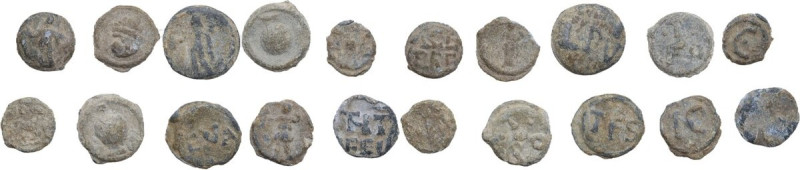 Leads from Ancient World. Lot of ten (10) unclassified leaden tesserae.