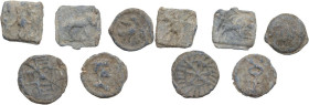 Leads from Ancient World. Lot of five (5) unclassified leaden tesserae.