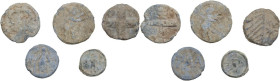 Leads from Ancient World. Lot of five (5) unclassified leaden tesserae.