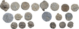 Leads from Ancient World. Lot of ten (10) unclassified leaden tesserae. Very interesting lot.