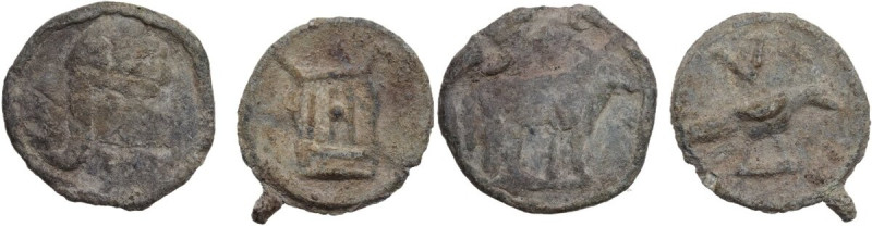 Leads from Ancient World. Lot of two (2) unclassified leaden tesserae.