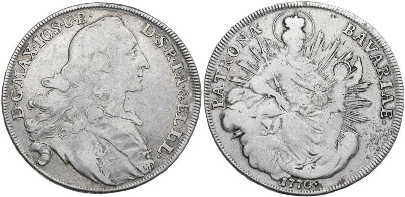 Germany. Maximilian III Josef (1745-1777). AR Madonnentaler 1770, Bayern, Münche...