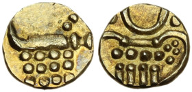 India. Haidar Ali (1174-1197) (AD 1761-1782). AV Fanam. AV. 0.33 g. 6.50 mm. EF.