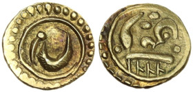 India. Tipu Sultan (1197-1227) (AD 1782-1799). AV Fanam. AV. 0.30 g. 7.00 mm. EF.