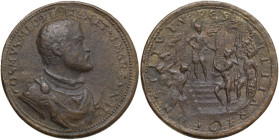 Italy. Cosimo II de' Medici (1608-1620). Cast Medal, Firenze mint. Arm. II, 198, 9; Pollard, Bargello I 426 (AR); Attw. 864. AE. 36.66 g. 42.00 mm. Op...