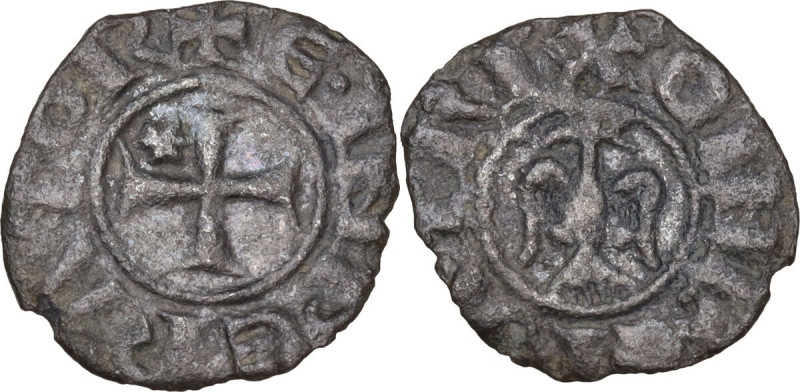 Italy. Enrico VI di Svevia (1194-1197). BI Denaro, Messina mint. Sp. -; Travaini...