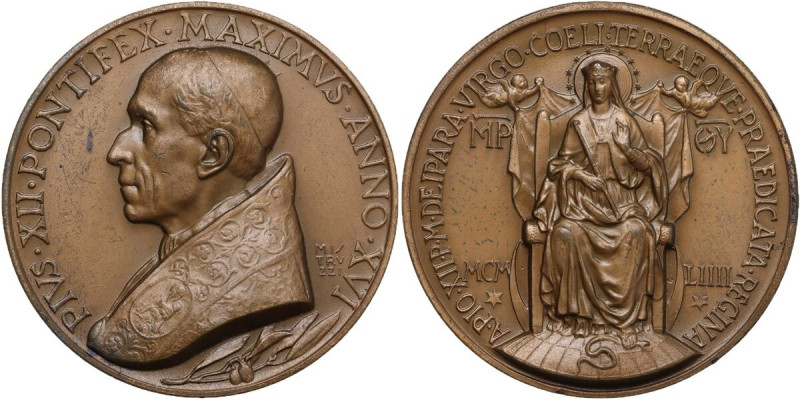 Italy. Pio XII (1939-1958). Extraordinary medal A.XVI, for the proclamation of t...