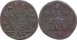Italy. Coinage for Dalmatia and Albania under Venice. AE Gazetta, 1691-1709. AE. 4.15 g. 27.50 mm. About VF.