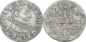 Poland. Sigismund III Vasa (1587-1632). AR Trojak (3 Grosze), Krakow mint, 1622. Iger K.22.1; Kopicki 1228. AR. 1.64 g. 20.00 mm. VF.