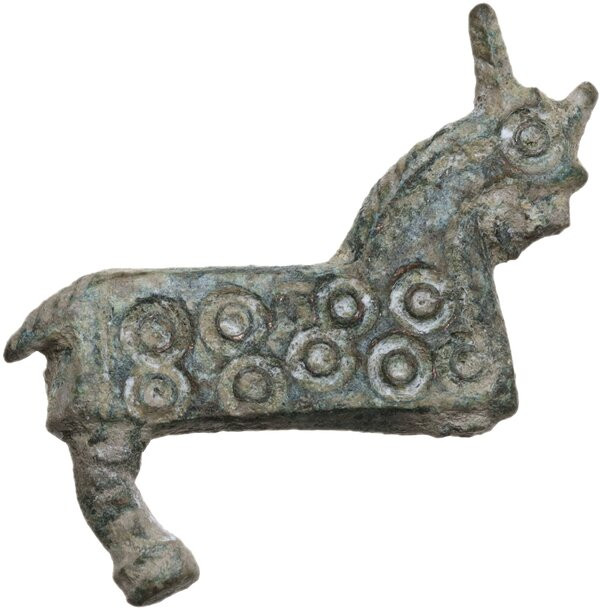 ROMAN BRONZE BROOCH Roman period, Balkans, c. 3rd-4th century AD. Roman bronze f...