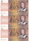 Australia, 1 Dollar, 1983, UNC, p42d, (Total 3 consecutive Banknotes)
