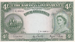 Bahamas, 4 Shillings, 1961, UNC(-), p13c