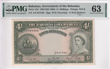 Bahamas, 4 Shillings, 1936, UNC, p13d