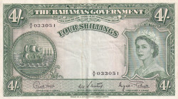 Bahamas, 4 Shillings, 1963, XF, p13d