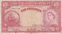 Bahamas, 10 Shillings, 1963, FINE, p14d