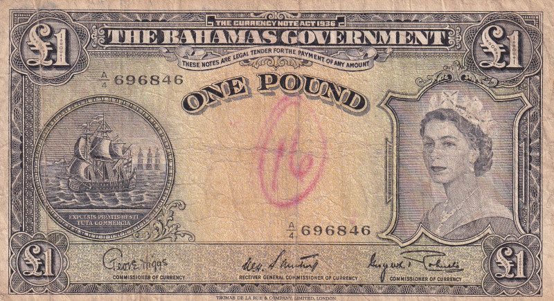 Bahamas, 1 Pound, 1963, FAIR, p15d

Estimate: USD 50-100