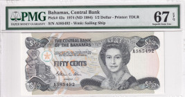 Bahamas, 1/2 Cent, 1974, UNC, p42a