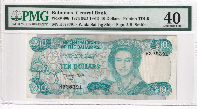 Bahamas, 10 Dollars, 1974, XF, p46b

PMG 40

Estimate: USD 150-300