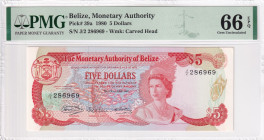 Belize, 5 Dollars, 1980, UNC, p39a
