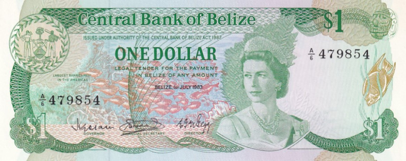 Belize, 1 Dollar, 1983, UNC, p43a

Estimate: USD 50-100