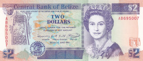 Belize, 2 Dollars, 1991, UNC, p52b