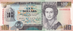 Belize, 10 Dollars, 1990, UNC, p54a