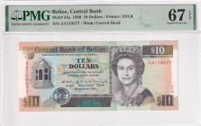 Belize, 10 Dollars, 1990, UNC, p54a