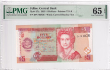 Belize, 5 Dollars, 2003, UNC, p67a