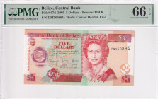 Belize, 5 Dollars, 2009, UNC, p67d