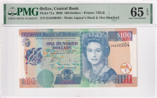 Belize, 100 Dollars, 2003, UNC, p71a