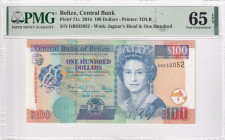 Belize, 100 Dollars, 2016, UNC, p71c