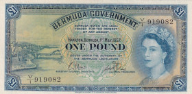 Bermuda, 1 Pound, 1957, XF(+), p20b