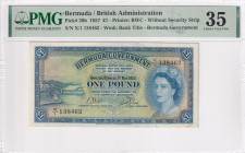 Bermuda, 1 Pound, 1957, VF, p20b