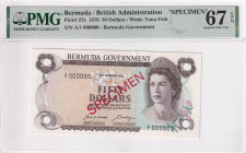 Bermuda, 50 Dollars, 1970, UNC, p27s, SPECIMEN