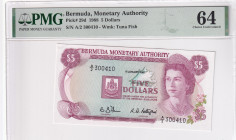 Bermuda, 5 Dollars, 1988, UNC, p29d