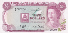 Bermuda, 5 Dollars, 1988, UNC(-), p29d