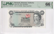 Bermuda, 20 Dollars, 1976, UNC, p31b