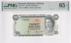 Bermuda, 20 Dollars, 1984, UNC, p31c