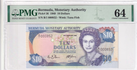 Bermuda, 10 Dollars, 1989, UNC, p36