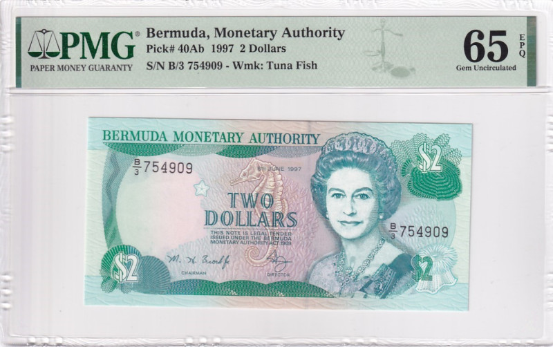 Bermuda, 2 Dollars, 1997, UNC, p40Ab

PMG 65 EPQ

Estimate: USD 60-120